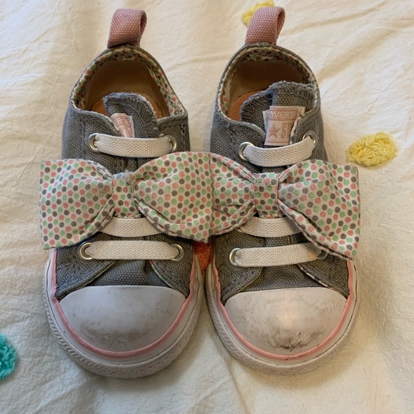 Converse sneakers with bow, toddler girl 6 - Picture 1 of 5